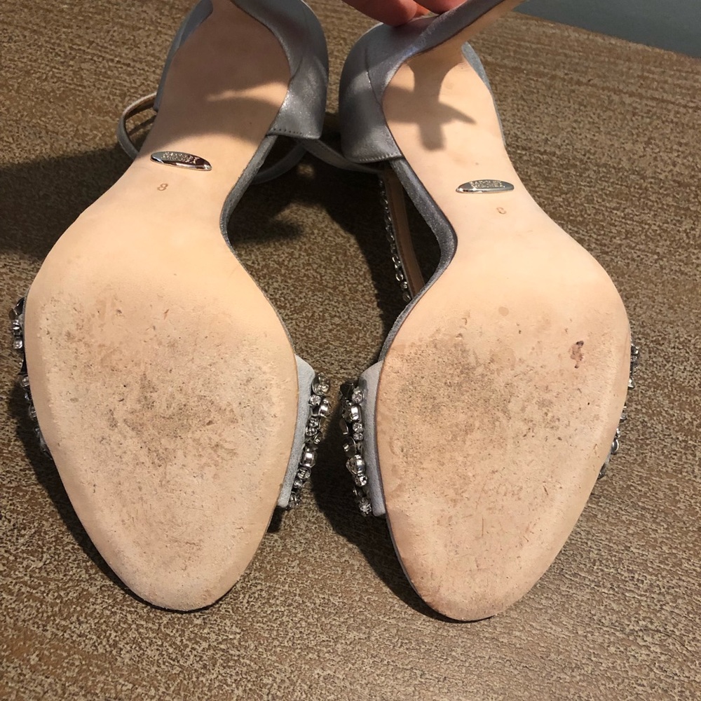 Silver Badgley Mischka heels - Picture 3 of 4